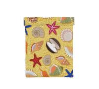 Fondo De Arena De Playa con Conchas De Mar, Squeeze Top Wallet Bolsa de Almacenamiento para Mujer Monedero pequeño Bolsa de Cambio