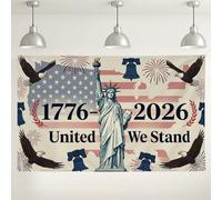 Fondo de bandera patriótica de Estados Unidos, diseño vintage de estatua de la libertad, decoraciones de fiesta rojo, blanco y azul, fondo de fotos de celebración del 4 de julio, 180 x 109 cm