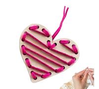 Fondo de cesta de madera, patrón de punto en forma de corazón | Tejido de cestas Artesanía Decoración del hogar,Base romántica de punto en forma de corazón, base de tejido creativa y elegante para