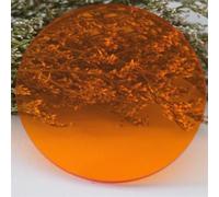 Fondo de fotografía de Producto Redondo acrílico Transparente for fotografía de Joyas, cosméticos, Maquillaje, Soporte de exhibición de Productos, Grosor de 3 mm/0,12 Pulgadas(Orange,Dia15cm/5.9in)