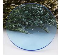 Fondo de fotografía de Producto Redondo acrílico Transparente for fotografía de Joyas, cosméticos, Maquillaje, Soporte de exhibición de Productos, Grosor de 3 mm/0,12 Pulgadas(Blue,Dia15cm/5.9in)