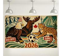 Fondo de fútbol vintage de vida silvestre, decoración deportiva retro de leopardo y alce, fondo de fotografía para interiores y exteriores, fondo de fotografía para eventos, celebraciones, 71 x 43