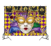 Fondo de la Máscara de Carnaval XNAUVOI Fiesta de Carnaval Pared Decorada Fondo de Baile de Maquillaje Pancartas de Carnaval Fondo Decorado del Carnaval Fondo Temático del Carnaval