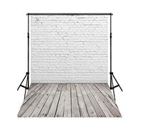 Fondo De Ladrillo Blanco Para Fotografía, Pared De Ladrillo Blanco Vintage Con Piso De Madera, Telón De Fondo Para Fotografía, Fondo De Fotografía, Papel Tapiz, Tela, Accesorios De Fotografía Para Est