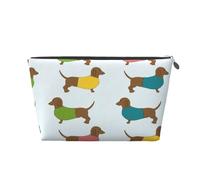 Fondo De Pantalla Lindo Perro Dachshund, Bolsa de artículos de tocador Bolsa de Maquillaje Bolsa de cosméticos Bolsa de artículos de tocador de Viaje portátil
