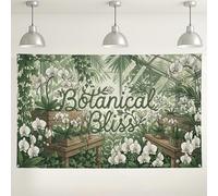 Fondo de pared Botanical Bliss, fondo de fotografía floral tropical vintage, decoración de fiesta para interiores y exteriores, para bodas y eventos, 71 x 43 pulgadas