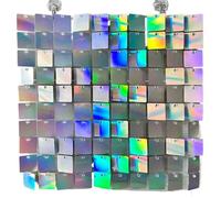 Fondo de Pared Brillante Panel de Lentejuelas 3D con Brillo policromado for Fondo Pared: Tela artística for decoración Bodas, cumpleaños y Fiestas(Color 3)