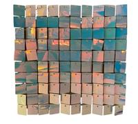 Fondo de Pared Brillante Paneles de Lentejuelas 3D Cuadrados, 6, 18 y 24 Unidades, for decoración Pared, hogar, Oficina, Bodas, cumpleaños, Fiestas, 30 x cm(Colorful Light Blue,6 Pcs)