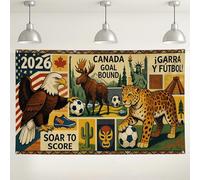 Fondo de pared con temática de fútbol, decoración deportiva clásico para eventos, diseño colorido de alces de águila y leopardo para fotografía en interiores y exteriores, celebración de eventos de