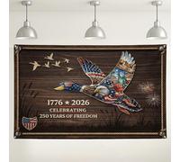 Fondo de pared de águila patriótica, pancarta decorativa rústica de la bandera de Estados Unidos, celebración del 4 de julio, fondo de fotos para interiores y exteriores, para eventos, 71 x 43