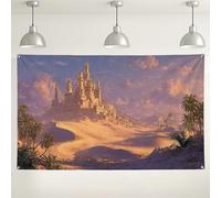 Fondo de pared de castillo de fantasía, fondos decorativos de paisaje de ensueño, suministros mágicos de fotografía para exteriores e interiores para fiestas y eventos, 71 x 43 pulgadas
