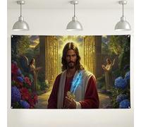 Fondo de pared de jardín celestial, paisaje de naturaleza angélica para bodas, decoración de fotografía floral etérea, suministros de eventos de primavera/verano, 71 x 43 pulgadas