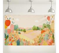 Fondo de pared de paisaje floral otoñal, fondo de fotos colorido con diseño de naturaleza para eventos al aire libre de otoño, Acción de Gracias y decoraciones de festivales de cosecha, 71 x 43