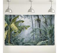 Fondo de pared de selva tropical, decoración vintage de naturaleza exuberante, fondo de fotografía para interiores y exteriores, para fiestas, eventos de verano, 71 x 43 pulgadas