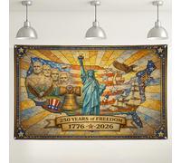 Fondo de pared patriótico vintage, decoraciones temáticas de libertad histórica, fondo de fotos para interiores y exteriores, color rojo, blanco, azul, para suministros de fiesta del Día de la