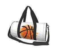 Fondo De Pintura Abstracta Naranja De Baloncesto, Bolsa de Viaje de Gran Capacidad, Bolso Redondo, Bolsa de Viaje Deportiva, Bolsa de Mano, Bolsa de Fitness