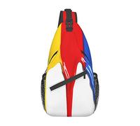 Fondo de Salpicaduras de Pintura Happy Halloween Sling Bag, Mochila de Hombro, Paquete de Pecho, Mochila Cruzada Informal para Mujeres, Hombres, Viajes de Senderismo
