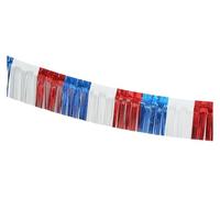 Fondo de serpentinas para fiestas, Cortinas de oropel, 5 uds., Multicolor, 30x300cm, guirnalda flecos aluminio, decoración fiesta(White Blue Red)