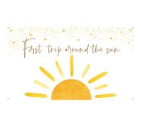 Fondo de sol estilo boho para decoración fotográfica, pancarta "Primer viaje alrededor del sol", telón de fondo de poliéster para la decoración