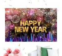 Fondo Decorativo Año Nuevo,Decoración 100x150 cm,Gran Banner Fondo para Fiestas | para Anfitriones De Fiestas Fotógrafos Creadores De Contenido Decoración para Tiendas