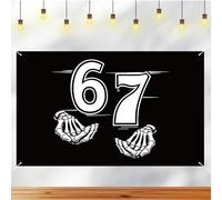 Fondo Divertido para Fiesta de Memes 6 7, 180x110cm Poliéster Pancarta de Fiesta Six Seven para Cumpleaños Navidad Fiestas Decoración y Decoración Pared