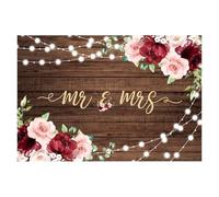Fondo for fotografía de Matrimonio, decoración Tablero, Ceremonia Boda, Retrato Nupcial, telón Fondo for sesión fotográfica, 2 uds para Fondos fotográficos(Brown2,Vinyl 180x120cm)
