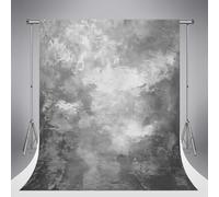Fondo fotográfico Abstracto Kate Gray de 10x20ft/3x6m con Textura Vintage en Escala de Grises para Retratos de Estudio Accesorios para Estudios fotográficos de Estilo Antiguo
