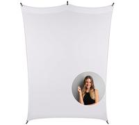 Fondo Fotográfico Blanco 2,1 x 1,5 m, Rollei X Drop Telon de Fondo Estudio Poliéster Plegable y Lavable para Fotografía de Retratos y Productos, Fondo-Fotografico-Telon-Estudio-Blanco