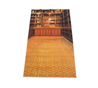 Fondo fotográfico con estantería de libros de biblioteca de estudio retro, utilería de 3 x 5 pies