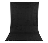 Fondo Fotográfico Dobles Cara de Algodón, Fondo para Foto 3x2.8 Metros, Tela Gruesa Sólida - Material Natural, Bajo Reflejo, Ideal para Estudio y Producción Audiovisual (Negro)