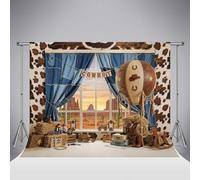 Fondo fotográfico Kate Western Cowboy de 10x10ft/3x3m Desierto Cactus Rodeo Paisaje Natural Decoraciones para Fiestas de cumpleaños Accesorios para Fotos