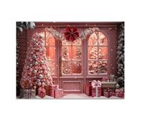 Fondo fotográfico navideño rosa de vinilo de 100x120 cm.