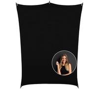 Fondo Fotográfico Negro 2,1 x 1,5 m, Rollei X Drop Telon de Fondo Estudio Poliéster Plegable y Lavable para Fotografía de Retratos y Productos, Fondo-Fotografico-Telon-Estudio-Negro
