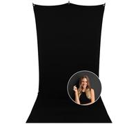 Fondo Fotográfico Negro 3,0 x 1,5 m, Rollei X Drop Telon de Fondo Estudio Poliéster Plegable y Lavable para Fotografía de Retratos y Productos, Fondo-Fotografico-Telon-Estudio-Negro