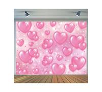 Fondo fotográfico personalizado de 10x8 pies con corazón rosa, estilo años 90, ideal para mujeres y hombres, perfecto para fiestas de cumpleaños.