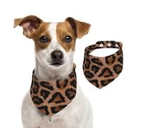 Fondo Genial de Guepardo y Leopardo,Pañuelos de algodón para Perros, Bufandas Ajustables para Mascotas,M