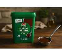 Fondo marrón en polvo 650 g - Preparado profesional para salsas, fondos y cocina gourmet - Rendimiento de hasta 13 litros, sin gluten, lactosa y glutamato - Ideal para restaurantes y uso doméstico