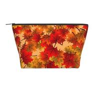 Fondo Otoño Otoño Hojas Patrón, Bolsa de artículos de tocador Bolsa de Maquillaje Bolsa de cosméticos Bolsa de artículos de tocador de Viaje portátil