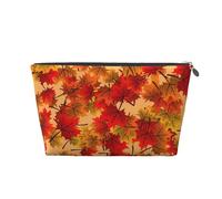 Fondo Otoño Otoño Hojas Patrón, Bolsa de artículos de tocador Bolsa de Maquillaje Bolsa de cosméticos Bolsa de artículos de tocador de Viaje portátil
