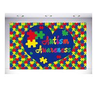 Fondo para fotomatón de concienciación sobre el autismo, fondo fotográfico de abril para personas con síndrome de Asperger, decoración para