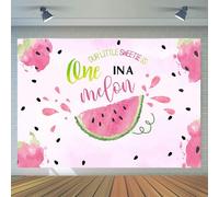 Fondo personalizado de 7x5 pies con temática de sandía para cumpleaños, fondo de primer cumpleaños "One in a Melon", fondo de fotografía de