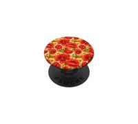 Fondo Soleado Floral Verano Amapola Roja PopSockets PopGrip Adhesivo