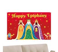 Fondos de fotos del Día de los Tres Reyes, decoración navideña de 1,8 x 1,5 m, telón de fondo festivo para fotógrafos, creadores de contenido, eventos escolares, iglesia, Navidad, reuniones familiares