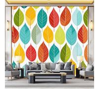 Fondos de pantalla con imágenes panorámicas Dibujos Animados Hojas Textura Decoración de pared decorativa para el dormitorio del hogar 250 x 175 cm para decoración papel tapiz multiusos Vistoso