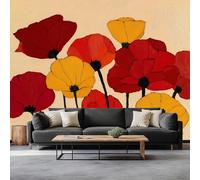 Fondos de Pantalla Murales de Fotos 400 x 280 cm (An x Al), Fondo de Pantalla Panorámico Para Decoración de Pared Minimalista Floral Amapola Henri Matisse - Amarillo Decoración de Hogar