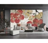 Fondos de pantalla para sala de estar, decoración del hogar, murales de flores de rosas rojas, papel tapiz 3D, 3D, 150 x 105 cm