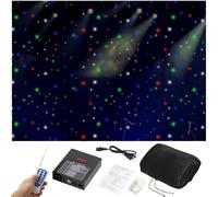 Fondos De Telón con Cortina De Luces LED Stage Star, con Control DMX 512, Fondo De Tela para Escenario De Boda con Cielo Estrellado, para DJ Banda Club Escenario De Boda(Colorful,3x4m)
