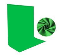 Fondos Fotográficos Greenscreen 1,5x2m, Bonvvie Pantalla Croma Verde Resistente a Las Arrugas Fondo de Muselina para Estudio de Video fotográfico, TV, Youtube, Reuniones en Línea
