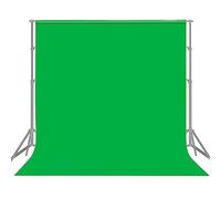 Fondos Fotográficos Greenscreen 3x3m, Bonvvie Pantalla Croma Verde Resistente a Las Arrugas Fondo de Muselina para Estudio de Video fotográfico, TV, Youtube, Reuniones en Línea