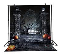 Fondos Horribles 59x83 Pulgadas Fondo De Fotografía De Halloween Tela Arquitectura Antigua Fotografía Fondo De Vinilo para Niños Adultos Familia Fiesta De Halloween